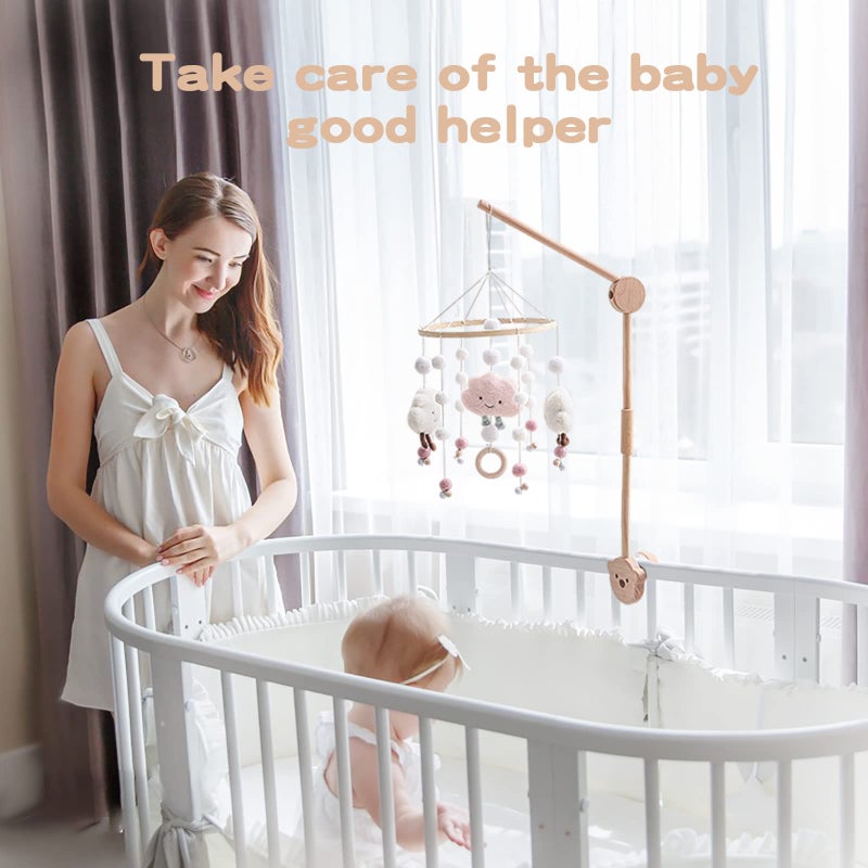 let's make Baby Crib Mobile Arm - Wooden Baby Mobile Crib Holder for Mobile Hanging Baby Crib Attachment for Nursery Decor (Bear Crib arm) - Image 5